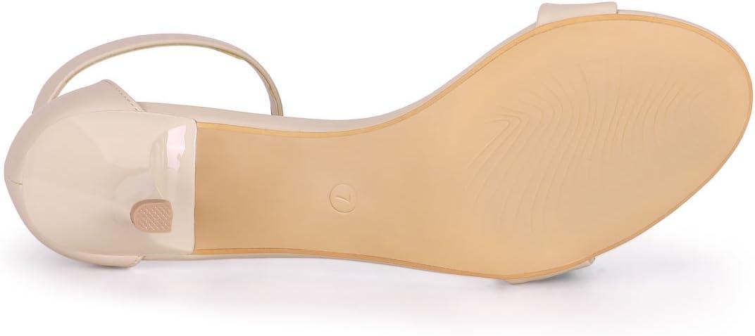 imageAllegra K Womens Ankle Strap Kitten Heel SandalsBeige