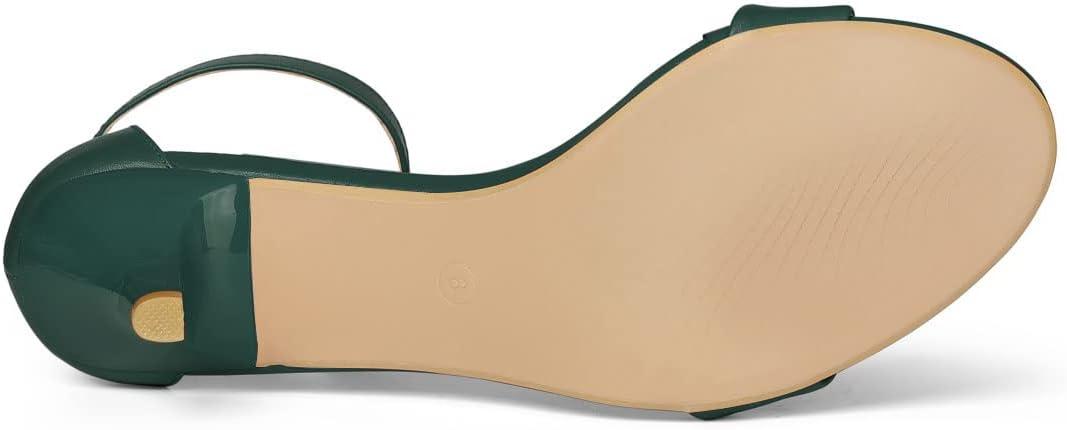 imageAllegra K Womens Ankle Strap Kitten Heel SandalsDark Green