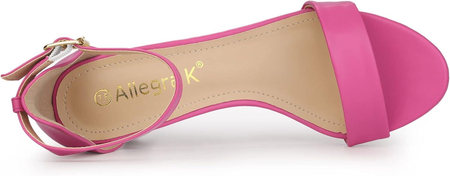imageAllegra K Womens Ankle Strap Kitten Heel SandalsHot Pink