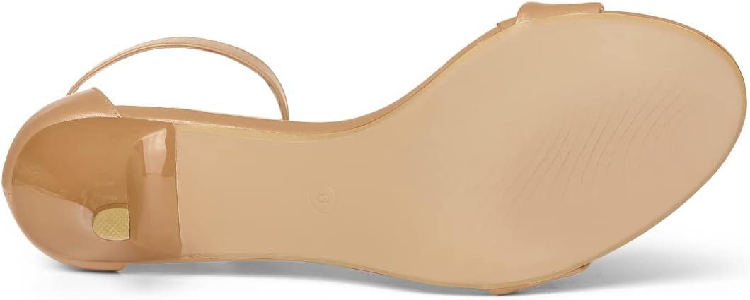 imageAllegra K Womens Ankle Strap Kitten Heel SandalsNude
