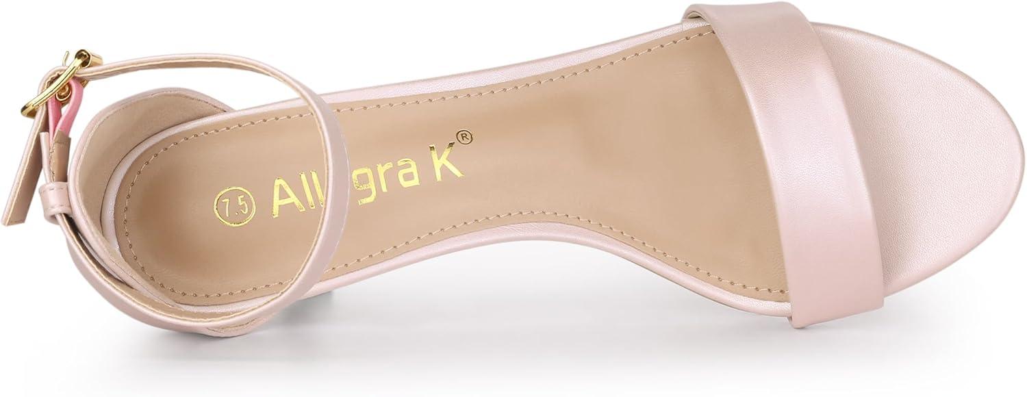 imageAllegra K Womens Ankle Strap Kitten Heel SandalsPink