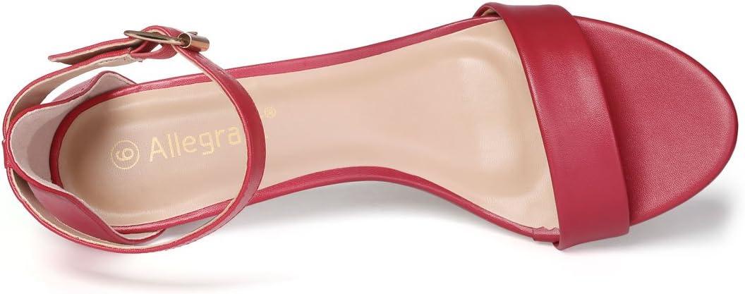 imageAllegra K Womens Ankle Strap Kitten Heel SandalsRed