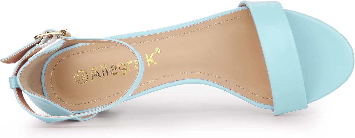 imageAllegra K Womens Ankle Strap Kitten Heel SandalsSky Blue