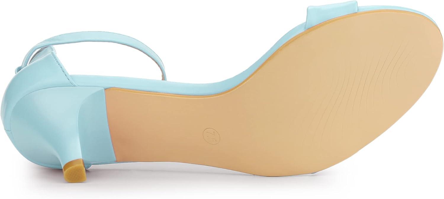imageAllegra K Womens Ankle Strap Kitten Heel SandalsSky Blue