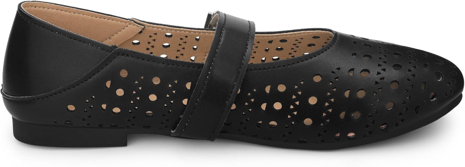 imageAllegra K Womens Buckle Round Toe Slip on Flats PumpsBlack