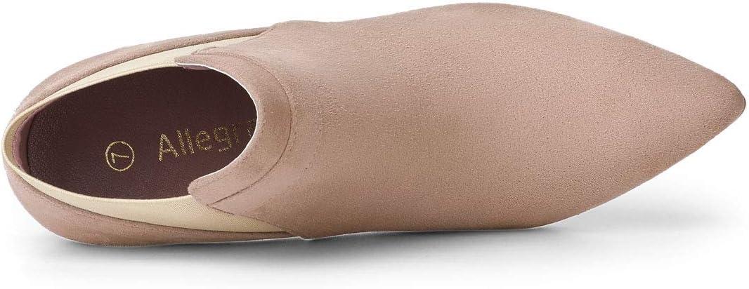 imageAllegra K Womens Pointed Toe Stiletto Heel Chelsea Ankle BootiesDust Pink