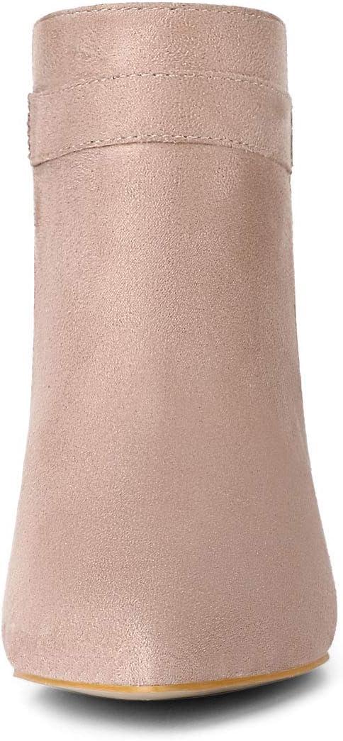 imageAllegra K Womens Pointed Toe Stiletto Heel Chelsea Ankle BootiesDust Pink