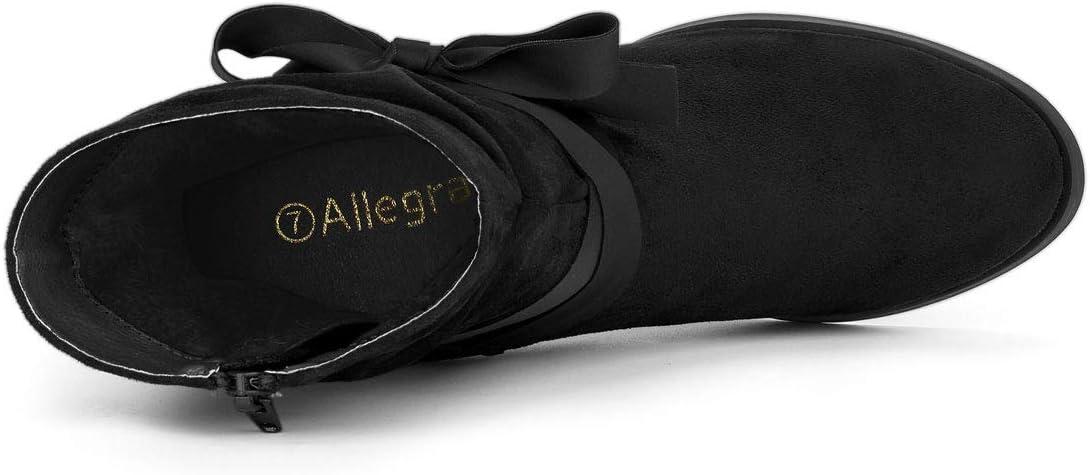 imageAllegra K Womens Slouch Chunky Heel Ankle BootsBlack