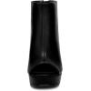 imageAllegra K Peep Toe Ankle Boots for Women Back Zip Chunky Heel Platform BootsBlack