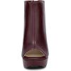 imageAllegra K Peep Toe Ankle Boots for Women Back Zip Chunky Heel Platform BootsBurgundy