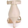 imageAllegra K Womens Ankle Strap Kitten Heel SandalsBeige