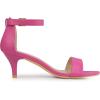 imageAllegra K Womens Ankle Strap Kitten Heel SandalsHot Pink