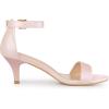 imageAllegra K Womens Ankle Strap Kitten Heel SandalsPink