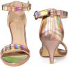 imageAllegra K Womens Ankle Strap Kitten Heel SandalsRose Gold