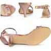 imageAllegra K Womens Ankle Strap Kitten Heel SandalsRose Gold