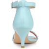 imageAllegra K Womens Ankle Strap Kitten Heel SandalsSky Blue