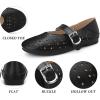 imageAllegra K Womens Buckle Round Toe Slip on Flats PumpsBlack