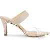 imageAllegra K Womens Clear Strap Stiletto Heel Slides SandalsBeige