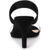 imageAllegra K Womens Clear Strap Stiletto Heel Slides SandalsBlack