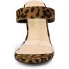 imageAllegra K Womens Clear Strap Stiletto Heel Slides SandalsLeopard