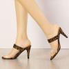 imageAllegra K Womens Clear Strap Stiletto Heel Slides SandalsLeopard
