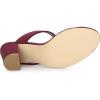 imageAllegra K Womens Dual Clear Strap Block Heels Slides SandalsBurgundy