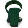 imageAllegra K Womens Dual Clear Strap Block Heels Slides SandalsGreen
