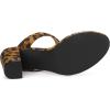imageAllegra K Womens Dual Clear Strap Block Heels Slides SandalsLeopard