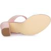 imageAllegra K Womens Dual Clear Strap Block Heels Slides SandalsPink