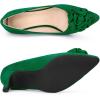 imageAllegra K Womens Flower Closed Pointed Toe Stiletto Heels Shoes PumpsGreen