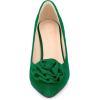 imageAllegra K Womens Flower Closed Pointed Toe Stiletto Heels Shoes PumpsGreen