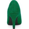 imageAllegra K Womens Flower Closed Pointed Toe Stiletto Heels Shoes PumpsGreen