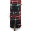 imageAllegra K Womens Plaid Pointed Toe Side Zip Stiletto Heel Ankle BootsRed Green