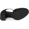 imageAllegra K Womens Platform Round Toe Heels TStrap Chunky High Heel PumpsBlack