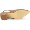 imageAllegra K Womens Pointed Toe Block Heel Pumps Nude Slingback Heels  6 M US