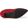imageAllegra K Womens Pointed Toe Stiletto Heel Chelsea Ankle BootiesRed
