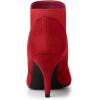 imageAllegra K Womens Pointed Toe Stiletto Heel Chelsea Ankle BootiesRed
