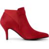 imageAllegra K Womens Pointed Toe Stiletto Heel Chelsea Ankle BootiesRed