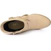 imageAllegra K Womens Slouch Chunky Heel Ankle BootsBeige