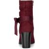 imageAllegra K Womens Slouch Chunky Heel Ankle BootsBurgundy