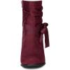 imageAllegra K Womens Slouch Chunky Heel Ankle BootsBurgundy