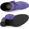 imageAllegra K Womens Slouch Chunky Heel Ankle BootsDark Purple