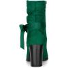 imageAllegra K Womens Slouch Chunky Heel Ankle BootsEmerald Green