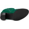 imageAllegra K Womens Slouch Chunky Heel Ankle BootsEmerald Green