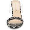 imageAllegra K Womens Snake Print Block Heel Snakeskin Heels Slide SandalsBlack Snakeskin