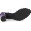 imageAllegra K Womens Snake Print Block Heel Snakeskin Heels Slide SandalsPurple