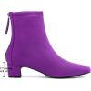 imageAllegra K Womens Square Toe Ankle Boots Chunky Low Heels BootsPurple