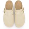 imageAllegra K Womens Suede Clogs Cork Platform Mules with Buckle Slip on SlippersBeige