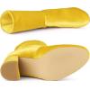 imageAllegra K Womens Velvet Round Toe Block Heels Foldable Mid Calf BootsYellow
