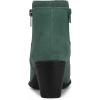imageAllegra K Womenss Low Chunky Heel Side Zipper Ankle BootiesGreen